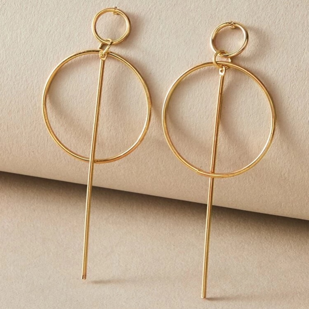 Gold Double Drop Earrings